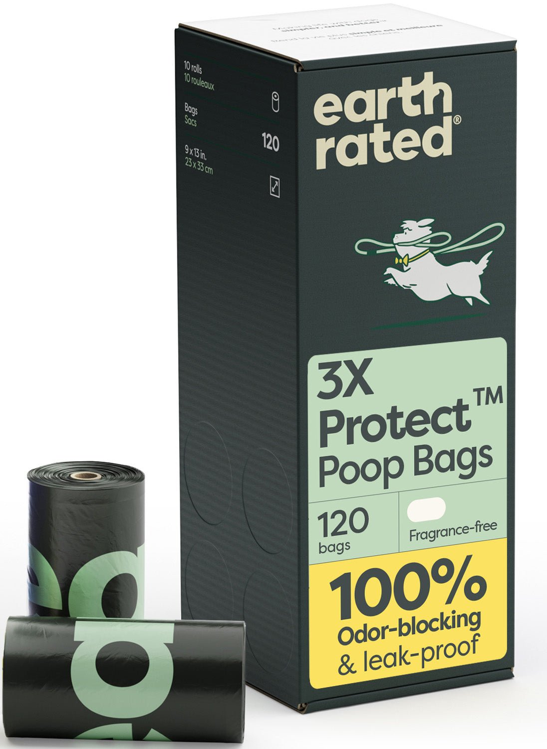 Odor-Blocking Dog Poop Bags Refill Rolls With 3X Protect Technology Z3